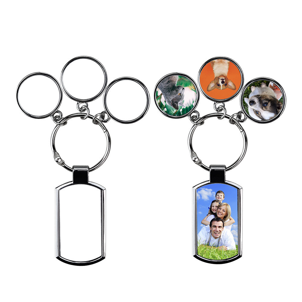 Blank Sublimation Keychain With Metal Insert Custom Keyring For Sublimation Printing