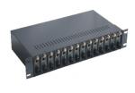 14 Slot Rackmount Chassis Fiber Optic Converter With 4 Fans 2 Power Supply