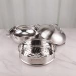 Restaurants Stackable Steamer Pot 28cm Stainless Steel 410