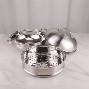 Quality Restaurants Stackable Steamer Pot 28cm Stainless Steel 410 wholesale