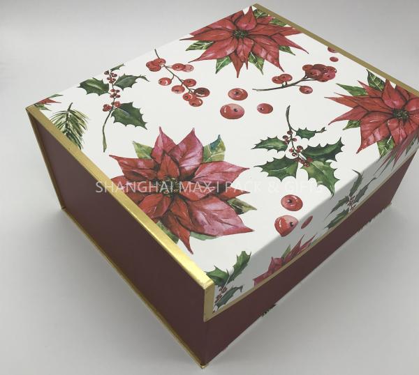 S to X Large Children'S Christmas Cardboard Gift Boxes With Lids Foldable