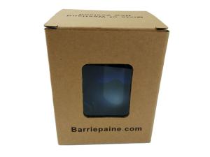 Quality Nature Color Kraft Paper Cardboard Corrugated Material Custom Black Color Logo Printing Mug Box with PVC Window wholesale