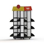 Floor Standing 4 Sides Gridwall Branded Display Stands