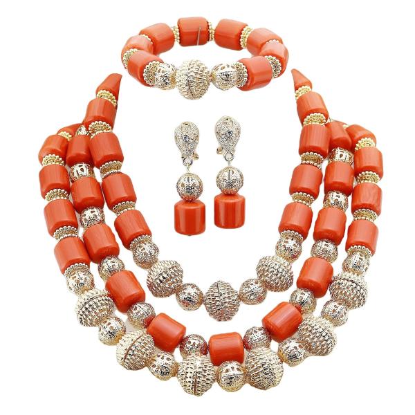 Supoo High quality african beads jewelry sets Senegal/Ghana/ Nigerian handmade