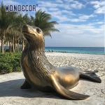 Life Size Bronze Otarie Statue For Coastal Spaces Marine Decor