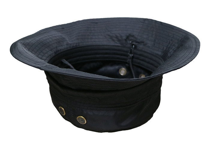 Customize Black Fisherman Bucket Hat Custom logo For man woman