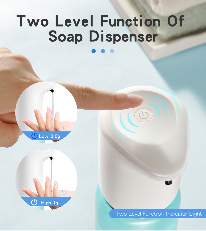 USB Wall Mounted Sensor Soap Dispenser 3.7W Hanging Bracket 400ML