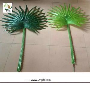 Quality UVG environmentally friendly material fake plastic Fan palm leaves for indoor trees decoration PTR063 wholesale