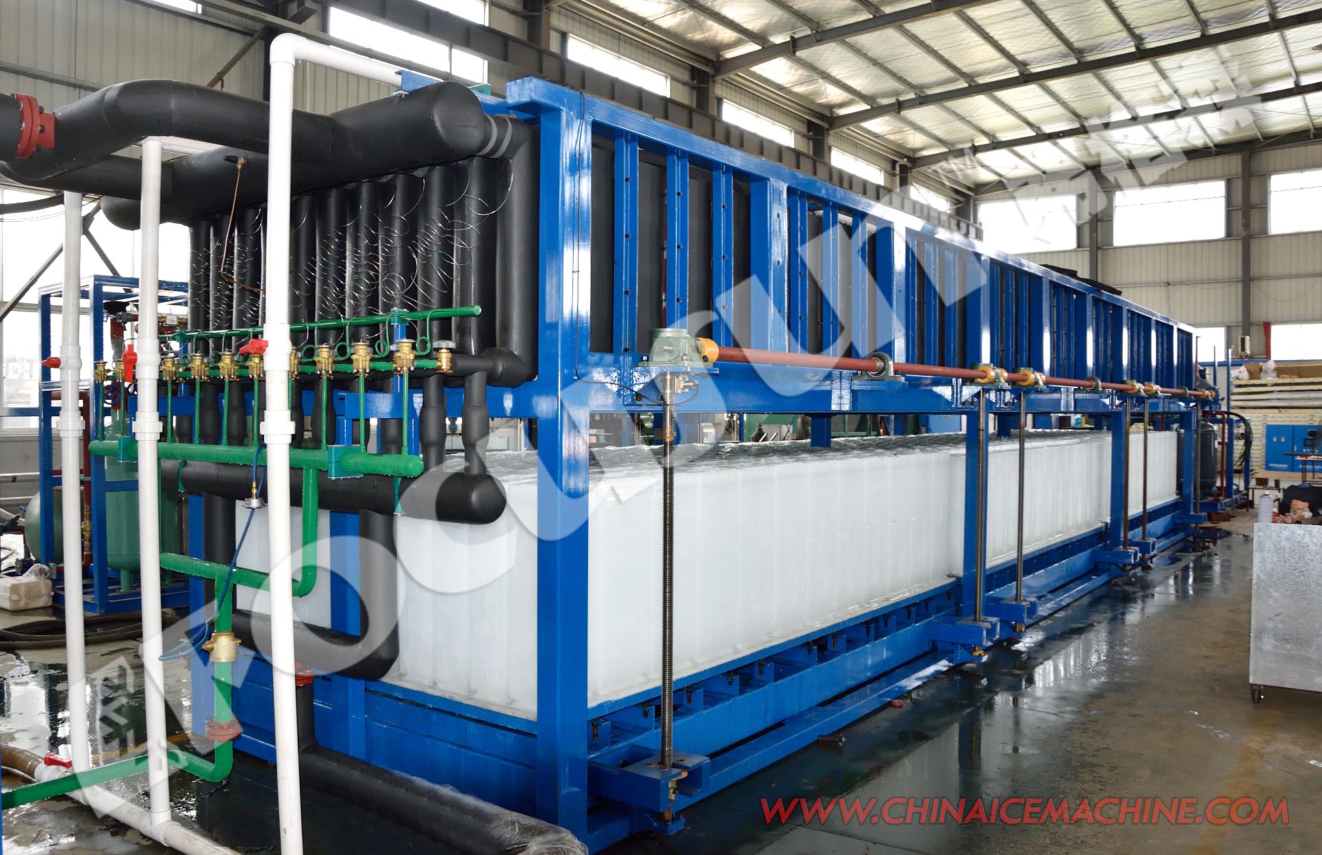4800*1000*2250mm Industrial Ice Production Machinery with 25 Ton Direct Refrigeration