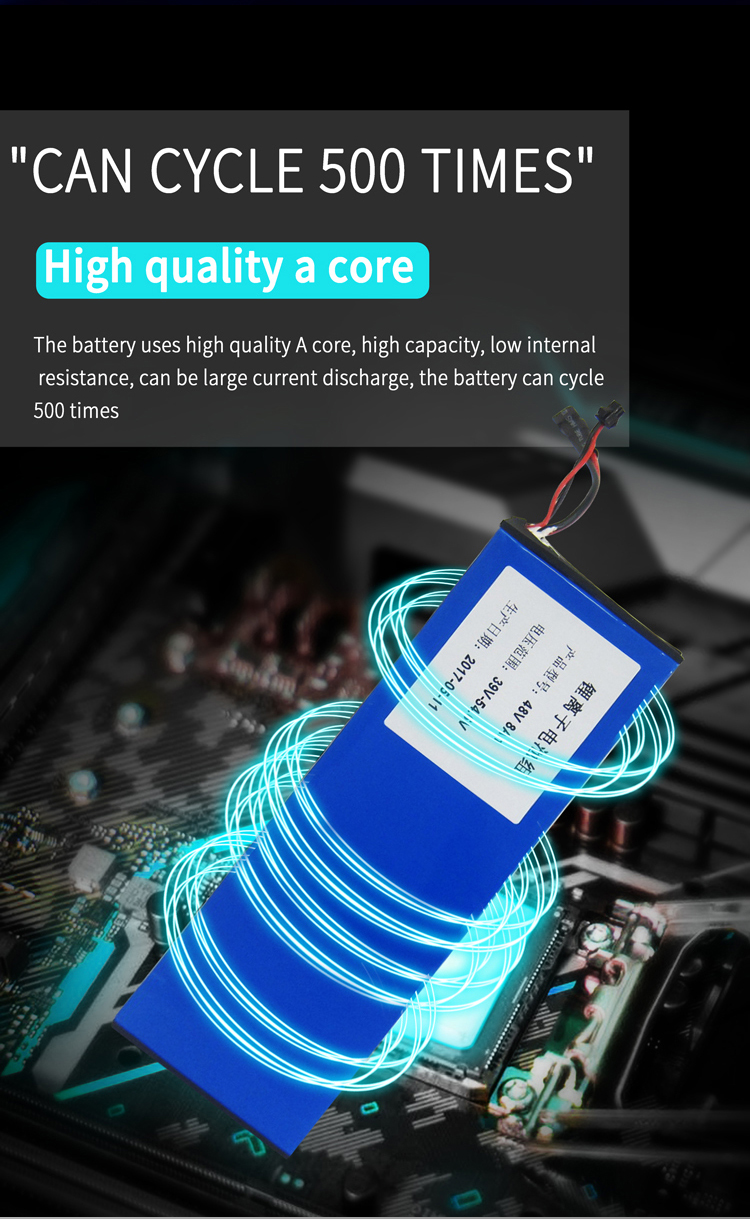 Rechargeable Electric Scooters Car Deep Cycle Battery 18650 13S4P 8AH 48V Lithium Ion Battery