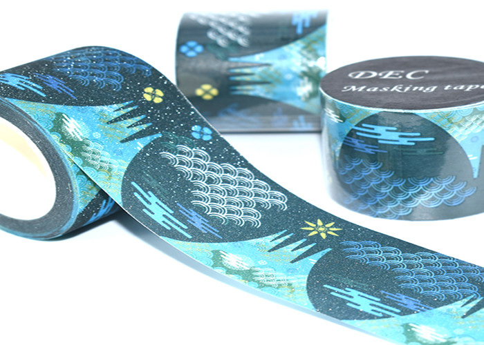 Custom Kawaii Washi Paper Masking Tape Printed Glitter Washi Tape Manufacturer