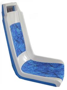 Quality Ergonomic Plastic Bus Seats Blue Color Blow Molded 425mm Width Slim Shape wholesale