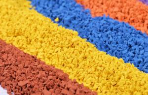 Quality Sports Fields 2mm 4mm Rice Shape PGE Flooring Granules wholesale