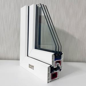 Quality GKBM 65 Extrusion UPVC Casement Window Profiles Structural Components wholesale
