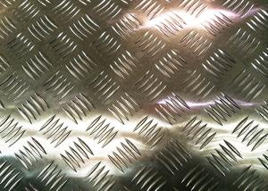 Quality 5052 5 Bar Tread Plate Aluminum Plate , Flat Aluminium Chequer Plate Flooring wholesale