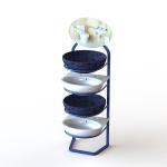 One Side 4 Tiers Flooring Display Stand for Bathroom Sinks