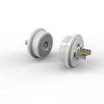 3A Magnetic Electrical Connectors White Pogo Pin Connector 8.0mm Diameter For