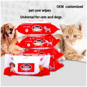 Quality 80 Large Pack Cleaning Cats Dog Wet Wipes No Wash Deodorizing No Fragrance Universal wholesale