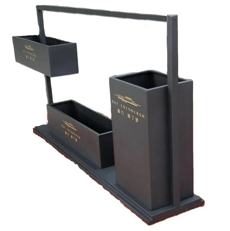 Special shape painting galvanized steel flower planters pots