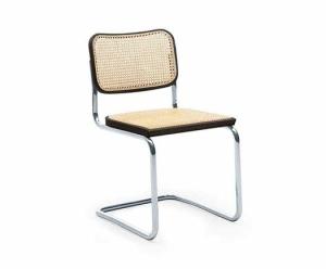 Quality Rattan Cesca Style Armless Side Chair With PU Leather wholesale
