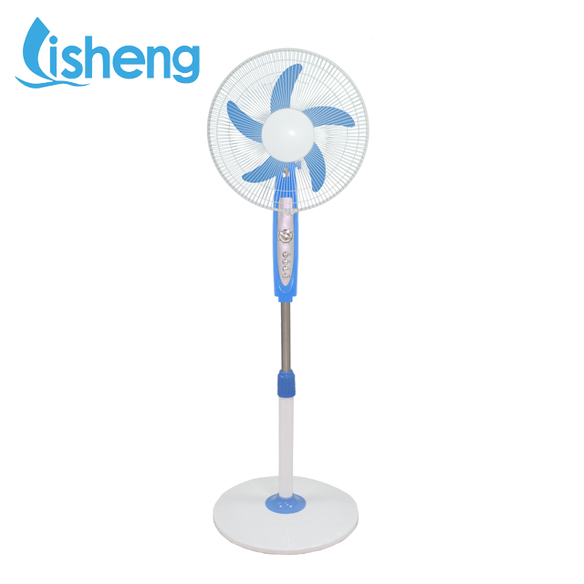 Industrial Cooling Plastic Floor 12V DC Electric Energy Saving 16 Inch Stand Fan With Timer