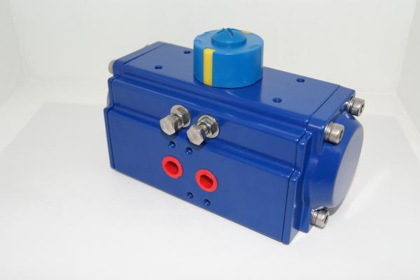 Polyester Coating Pneumatic Rack And Pinion Actuator / 0~90 Degree Rotary