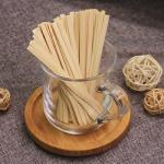 Biodegradable Coffee Bamboo Stir Sticks Individually Wrapped 110mm For Beverage