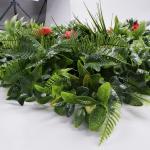 Wooden Frame Artificial Green Wall Indoor 42cm Waterproof