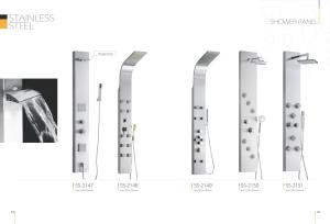 Quality Stainless Steel Rainfall Shower Panel 1500 x 200 mm CE SGS Certification wholesale