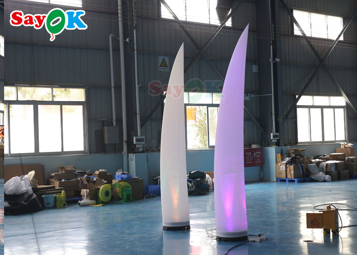 Unique Ivory LED Lighting Inflatable Pillar Lamp Wedding Decorative Lighting Tube
