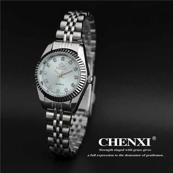 Fast Shipping Sample Order 10PCS Pink Blue Rhinestone Watch Ladies Stainless Steel Watches