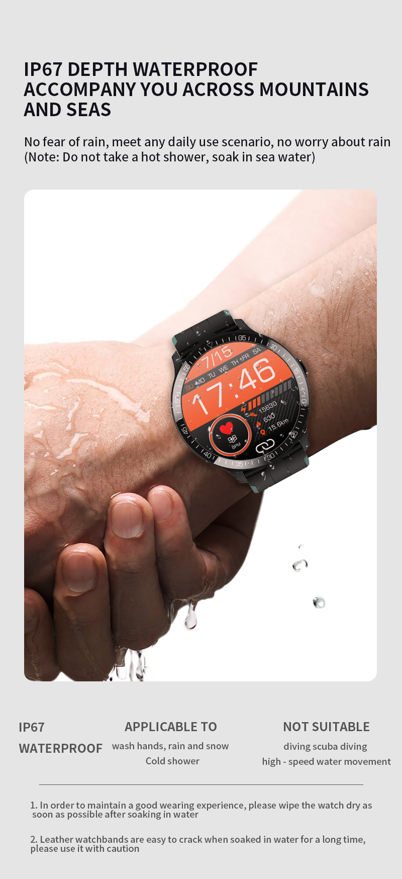 SC7A20 HL16 Blood Pressure Smartwatch 200mAh Mt16 Magnetic Charging