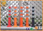 Fluorescent Orange Traffic Delineator Post , Waterproof PU Flexible Delineator