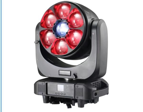 6pcsx15W 4 LED Stage DJ Moving Head Light Big Bee Eyes Zoom Wash Laser Light