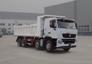 China 380HP HOWO A7 Used Dump Truck Front Side Lifting Type 300L Fuel Tanker Capacity on sale