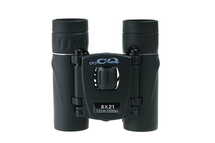 Compact Folding QC 8X21 Student Binoculars with Close Focus 6.4m and Eye Relief 10mm