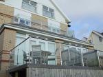 Glass Balustrade Fittings Residence Outdoor Balcony Railing Glass Fence