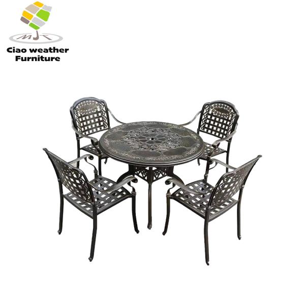 Die Casting Aluminum Luxury Patio Bistro Garden Balcony Furniture BBQ Waterproof