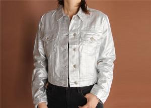 Quality Stockpapa 100% cotton denim jackets For Women wholesale