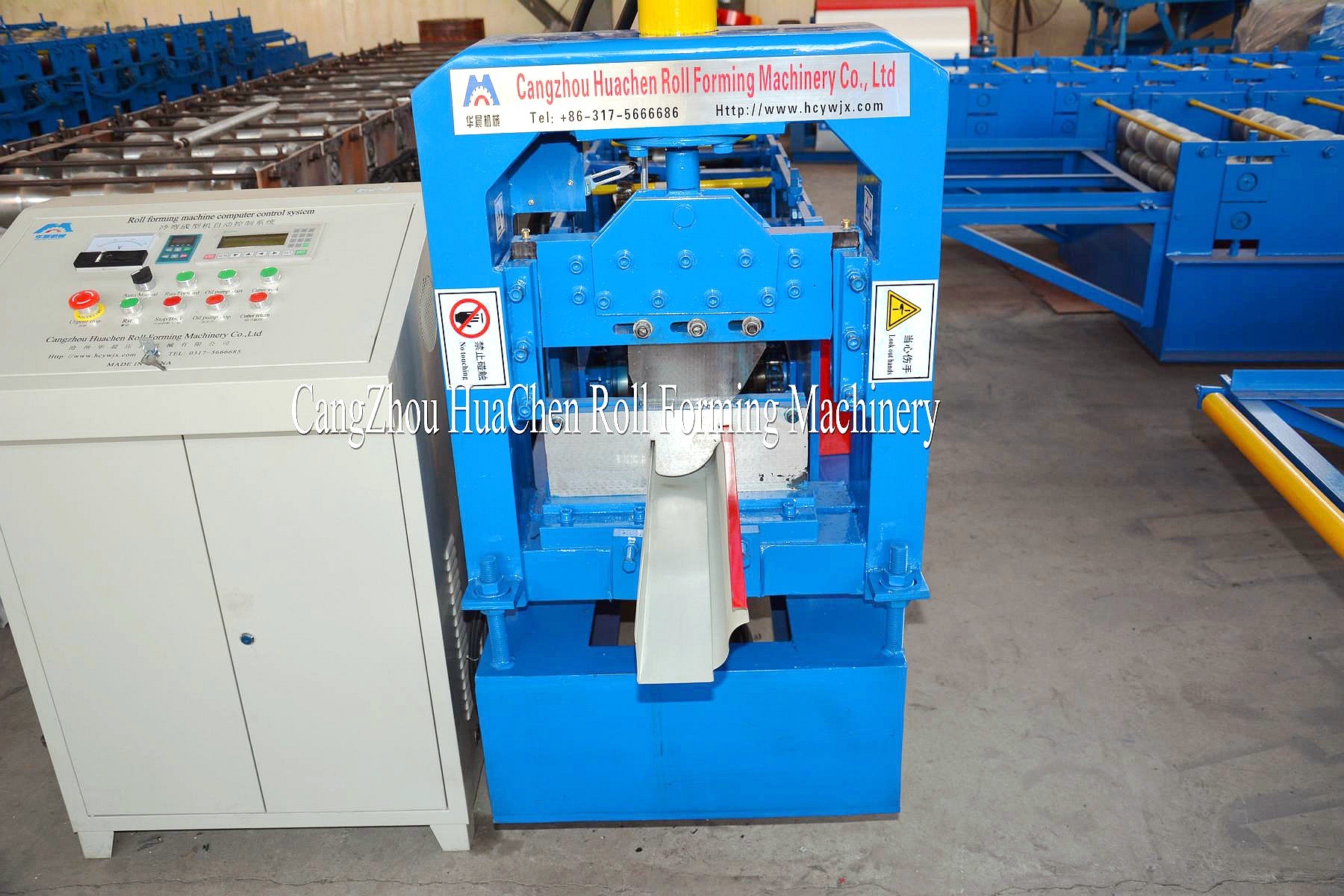 Construction Water System Roofing Sheet Gutter Roll Forming Machine 18 Rows