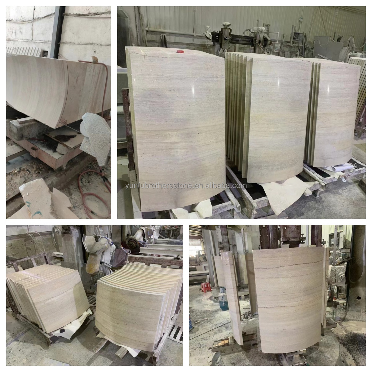Modern Wood Grain Corinthian Marble Column Cladding for Customized Villa Enhancements