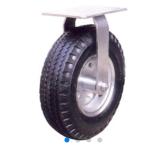 Steel Structure Rubber Dumpster Casters 10 Inch Pneumatic Tire