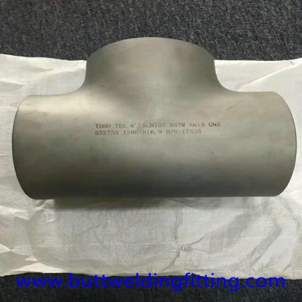 Cheap ASME B16.9 A403 WP316L Butt Welding 6" Sch10s Stainless Steel Tee Pipe Fitting for sale