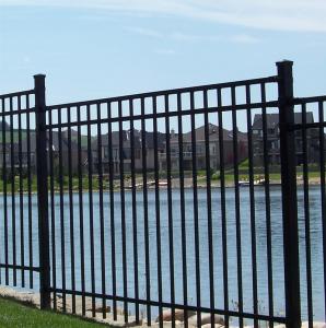 Quality Crimped Spear Top Wrought Iron Fence Tubular Fencing 1.8m High X 2.4m Long Galvanised Steel wholesale