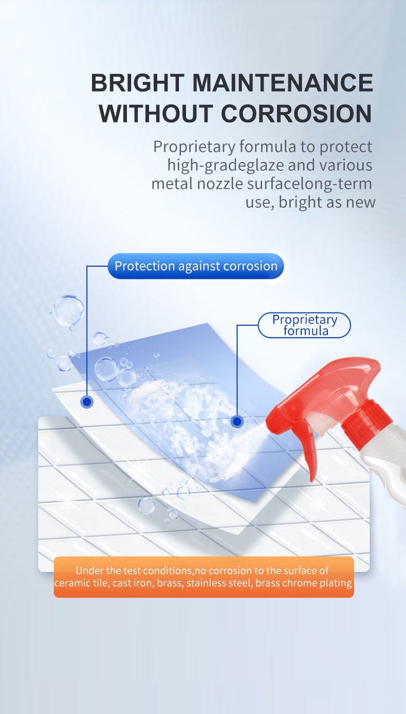 Customized Shower Bathroom Tile Cleaner Spray Grout Remover 500ml