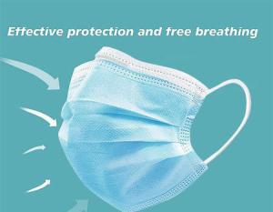 Quality Odorless Medical Consumable Supplies Blue Hypoallergenic Face Mask wholesale