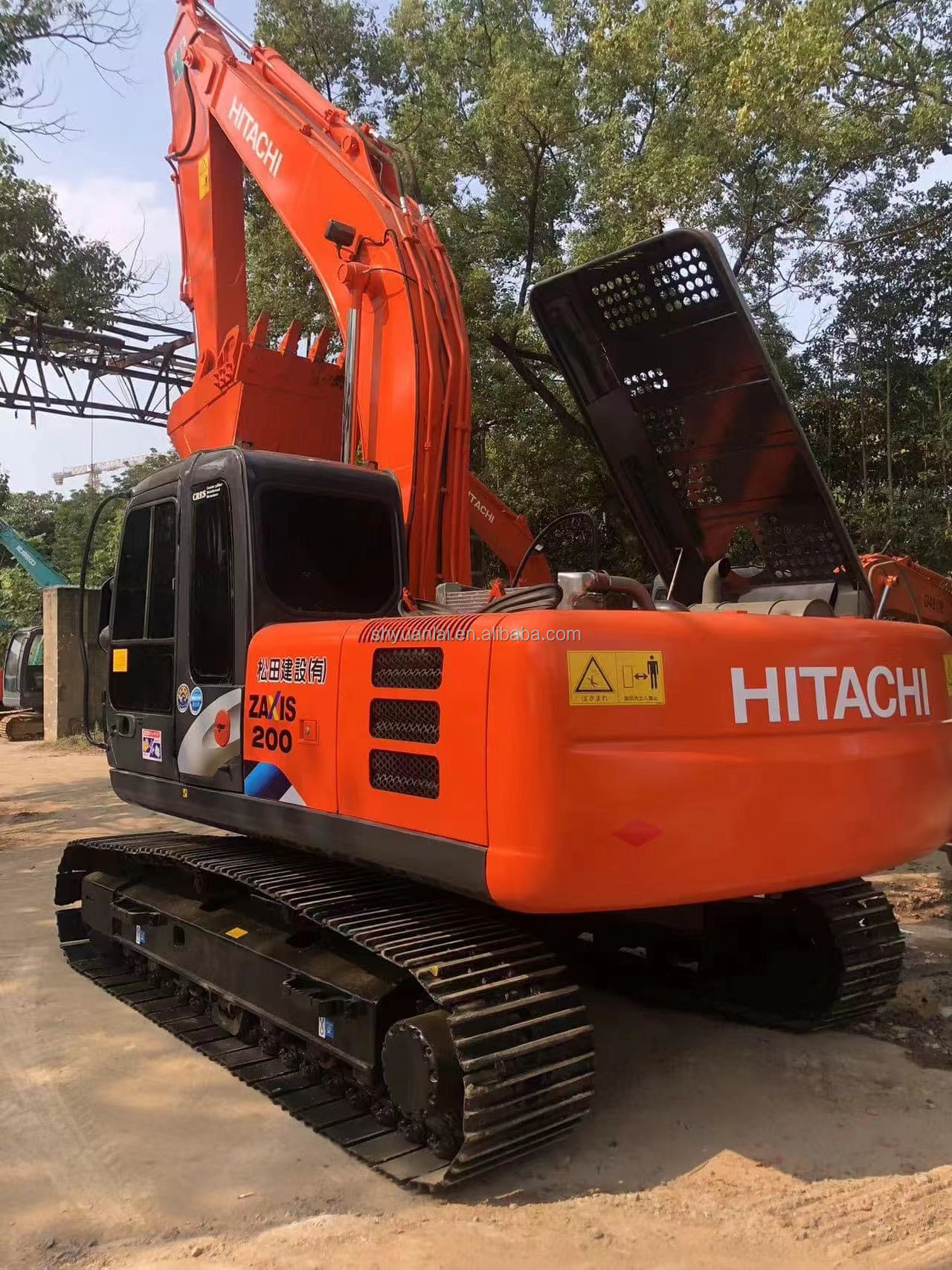 0.8m3 20T Used ZX200 Excavator ISUZU Engine 63KW