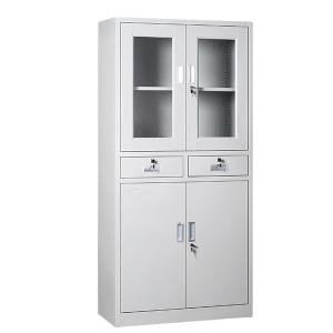 Quality Glass Steel Door Office Filing Cabinets With Drawer wholesale