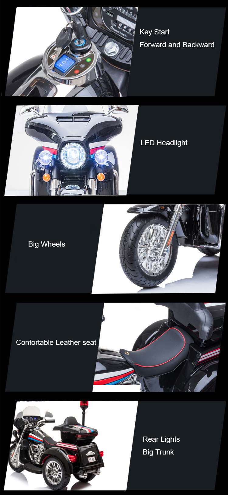 Unisex Gender 12V Kids Ride On Motorcycle with Hot Model in Red Paint from Supply