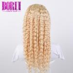 613 Blonde Deep Curly Wave Lace Front Wig With Baby Hair